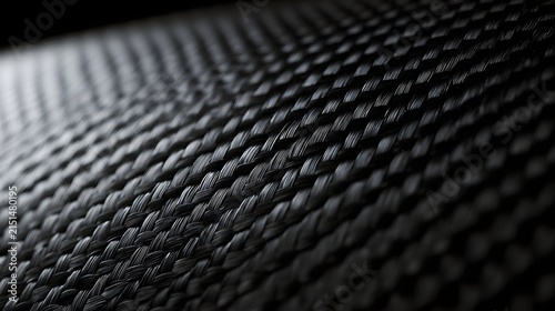 Polished carbon fiber surface macro detail