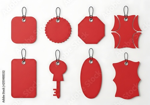 Vector illustration of red shirted characters on checkered background