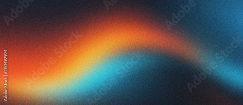Bild auf Leinwand Abstract grainy gradient background with vibrant orange and blue light leaks