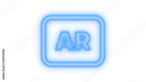 Konstfotografi Augmented reality ar neon icon representing modern immersive digital technology