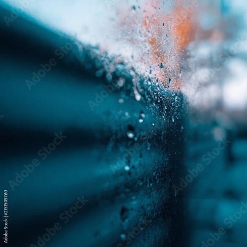 Extreme macro composition of a close-up of frost patterns on glass