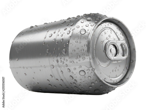 Close-up view of a metallic cylindrical container with a textured surface