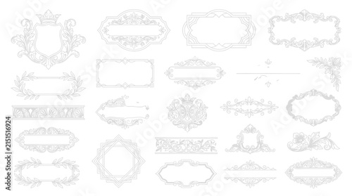 Ornate Decorative Frames and Borders - Vintage Design Elements