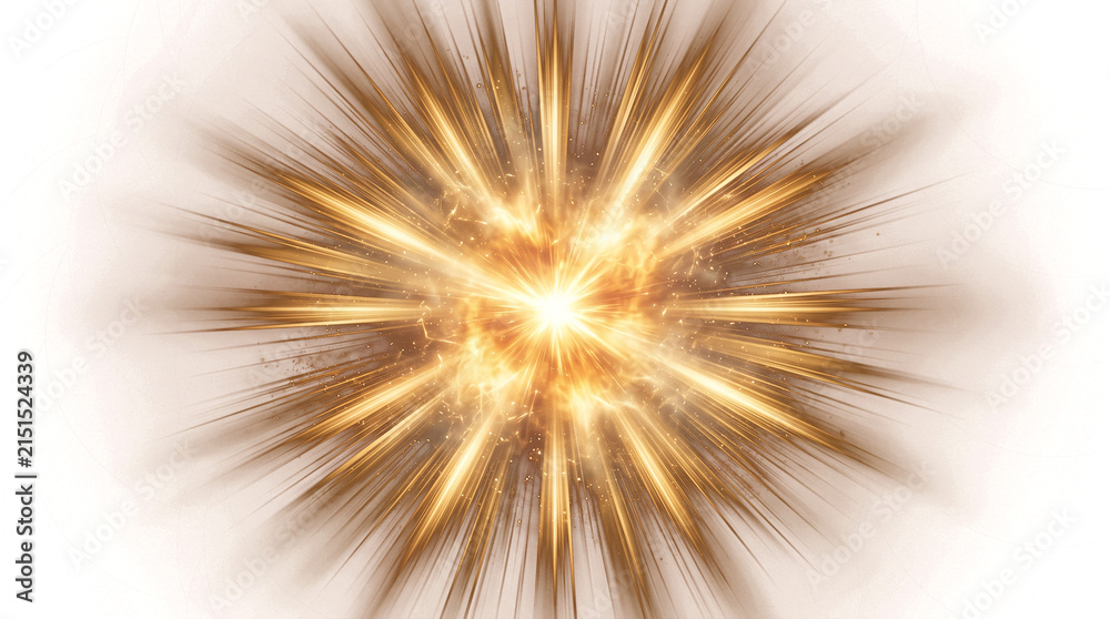 Obraz premium Golden light burst explosion vector illustration for celebrations and dynamic backgrounds