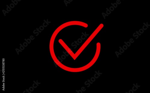 Smooth green check mark animation that symbolizes approval success or task completion. Perfect for use in mobile apps website tutorials infographics and business presentation .