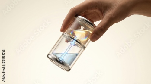 Person tilting a glass jar representing the concept of energy arbitrage and its role in sustainable practices