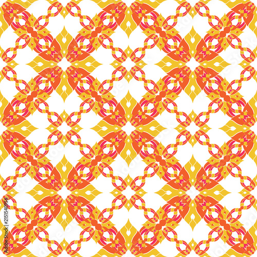 The seamless abstract floral patterns in the damask style blend perfectly with traditional Thai designs.
