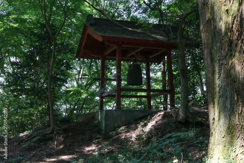Quadro su tela 奥久慈の袋田、月居山光明寺跡、鐘楼。