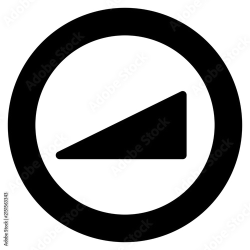 Traffic Sign Arrow Icon Black Style