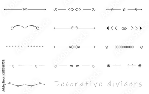 Decorative dividers, elegant line art, ornamental borders, vintage separators, whimsical designs, creative embellishments, graphic elements, black vector patterns. JPEG version.