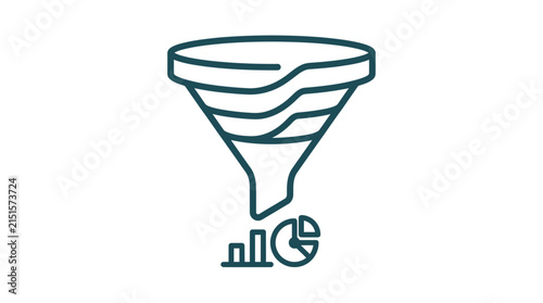 Sales Funnel with Data Analytics Charts