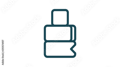 Stacked layers and data blocks icon
