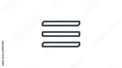 Stylized geometric hamburger menu navigation icon