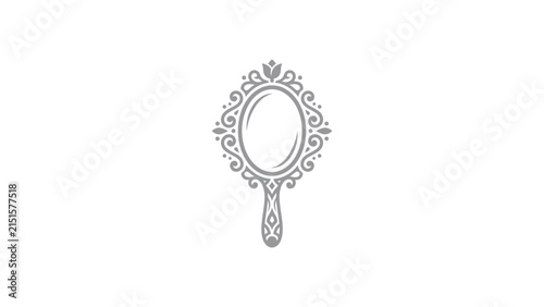 Elegant Vintage Hand Mirror Icon