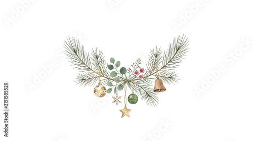 Christmas Garland Isolated Transparent Background