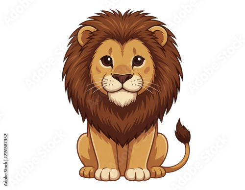 Cartoon Lion Sitting Transparent Background