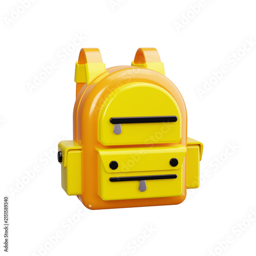 Backpack 3d render icons