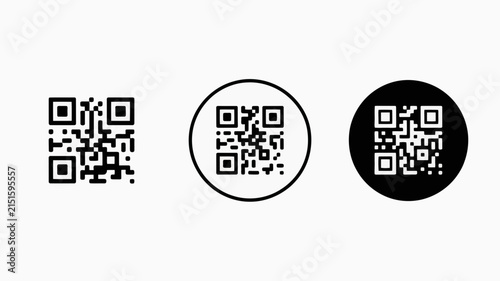 QR codes presented in three distinct variations allow for versatile scanning integration across various digital platforms and physical media marketing materials for effective consumer engagement.