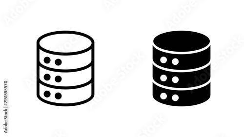 Database server icons illustrate data storage concepts and backend infrastructure management through stylized cylindrical shapes representing organized information systems for technical documentation.