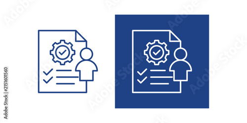 Project Management Blue And White Icon Style Collection