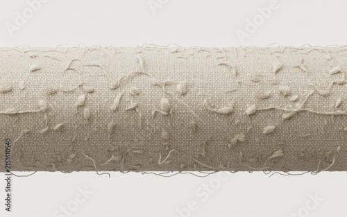 Beige textured linen fabric swatch vector