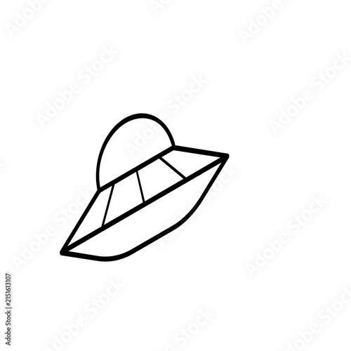 Obraz na płótnie UFO icon line art