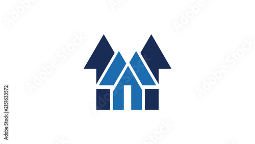 Abstract Geometric House Logo Icon