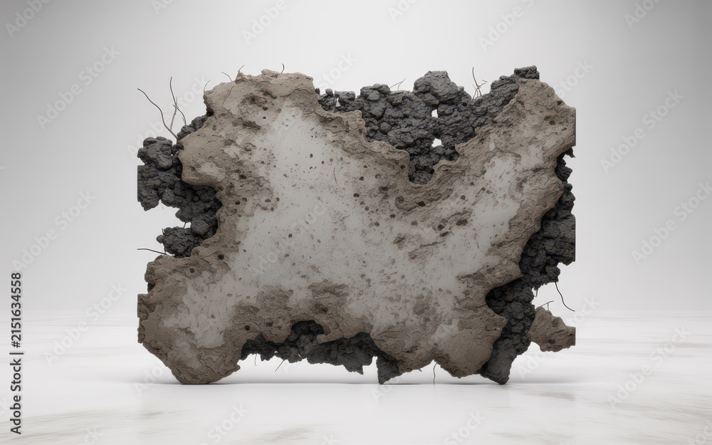 Fototapeta premium Abstract eroded rock texture with natural cracks photorealistic vector