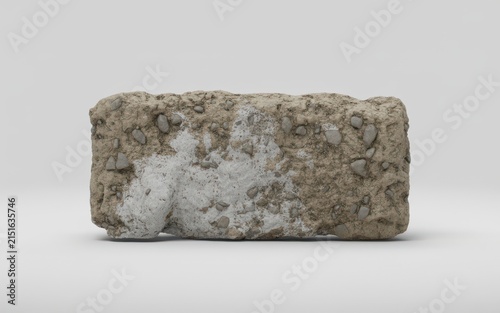 Rough concrete block with embedded stones photorealistic texture vector