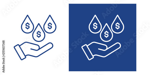 Foto Cash Liquidity Blue And White Icon Style Collection