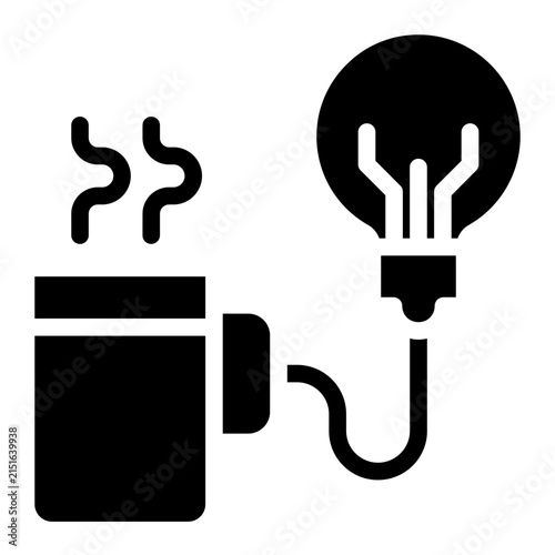 Fress idea  icon glyph style vector illustration	