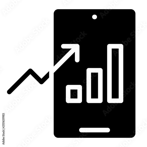 Mobile marketing i icon glyph style vector illustration	