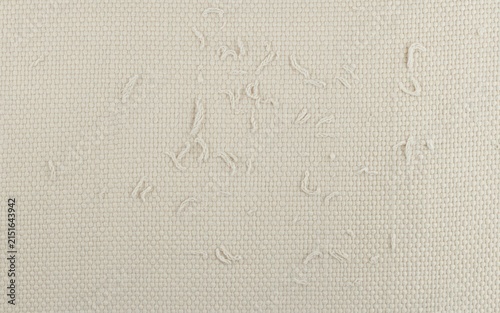 Close up beige fabric texture with pilling vector