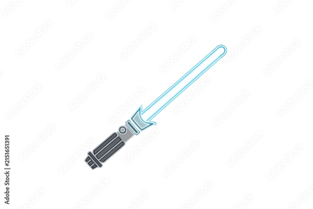 Naklejka premium Glowing Light Sword Vector Illustration