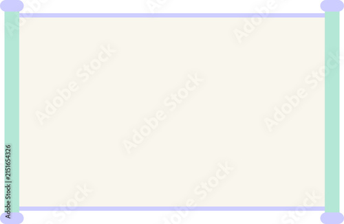 Blank Horizontal Paper Banner Transparent PNG Pastel Sign Frame Clipart