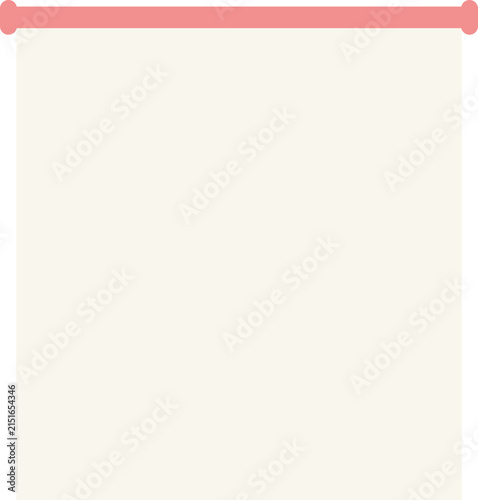 Blank Vertical Paper Banner Transparent PNG Hanging Notice Frame Clipart