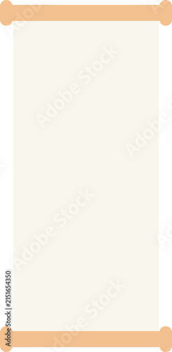 Blank Vertical Paper Banner Transparent PNG Hanging Notice Frame Clipart