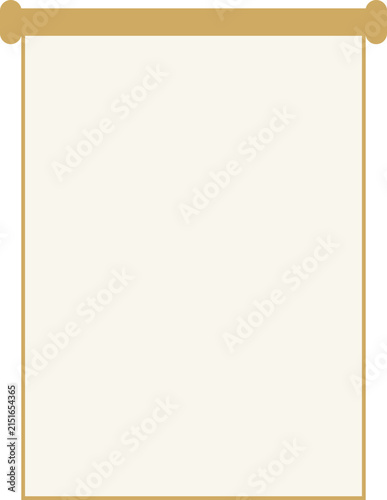 Blank Vertical Paper Banner Transparent PNG Hanging Notice Frame Clipart