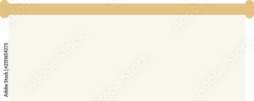 Blank Horizontal Paper Banner Transparent PNG Pastel Sign Frame Clipart