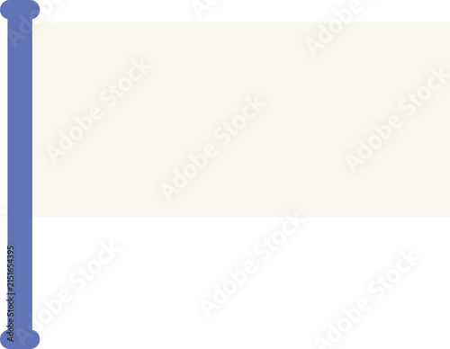 Blank Horizontal Paper Banner Transparent PNG Pastel Sign Frame Clipart