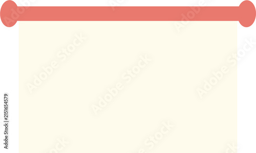 Blank Horizontal Paper Banner Transparent PNG Pastel Sign Frame Clipart