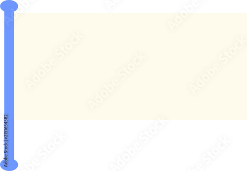 Blank Horizontal Paper Banner Transparent PNG Pastel Sign Frame Clipart