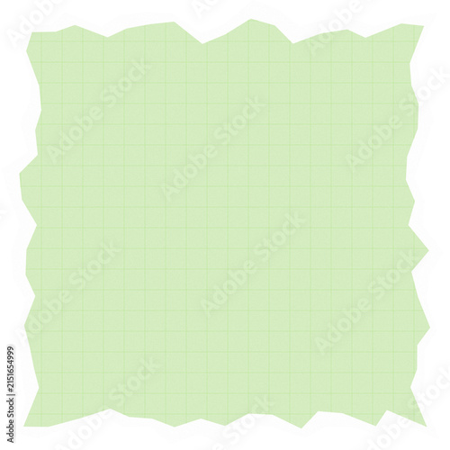 Minimalist green grid torn paper texture design