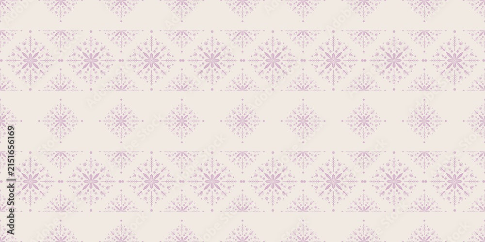 Fototapeta premium Seamless watercolour and unique snow flakes pattern background for covers, notes, Soft backgrounds colour. Watercolour art work. snow flakes pattern background for winter vibes.
