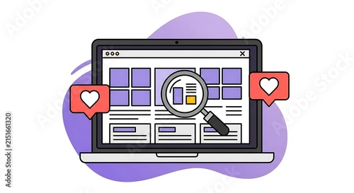 Secure user login illustration with hand clicking button on laptop screen showing successful authentication access