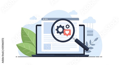 Secure user login illustration with hand clicking button on laptop screen showing successful authentication access