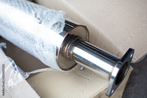 Stainless steel pipe for car exhaust systems.