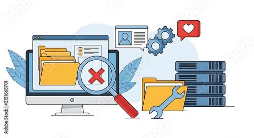 Secure user login illustration with hand clicking button on laptop screen showing successful authentication access