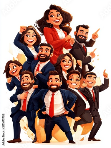 Diverse Business Team Celebrating Success, Collaboration, and Professional Achievement