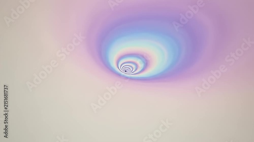 Iridescent pastel tunnel spiraling into a central point.